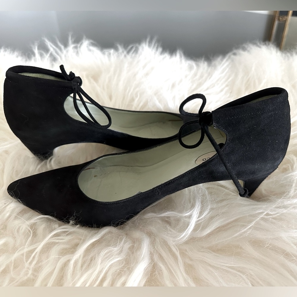 Coclico Black Suede heels. Size EU 37.5 US 7.5